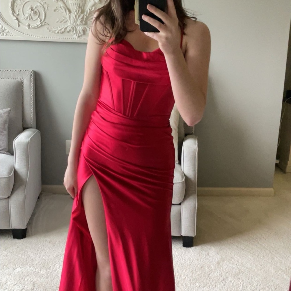 Elegant Red Prom Dress